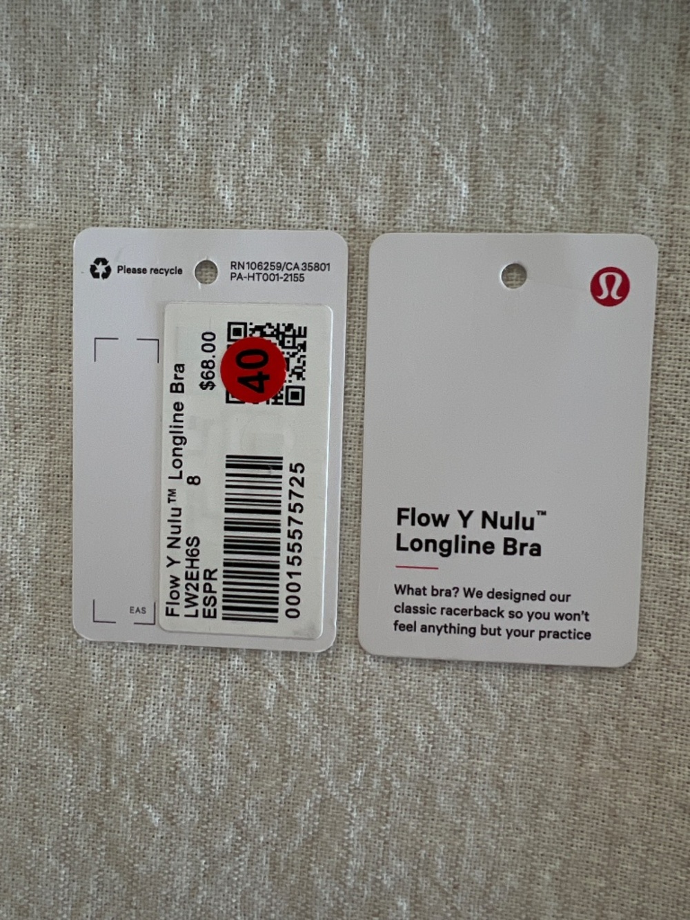 RARE Lululemon Flow Y Bra *Nulu Long Line Espresso Brown - Size 8 Yoga Pilates - Picture 5 of 5